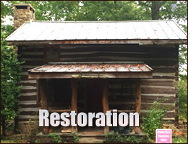 Historic Log Cabin Restoration  Mc Coy, Virginia